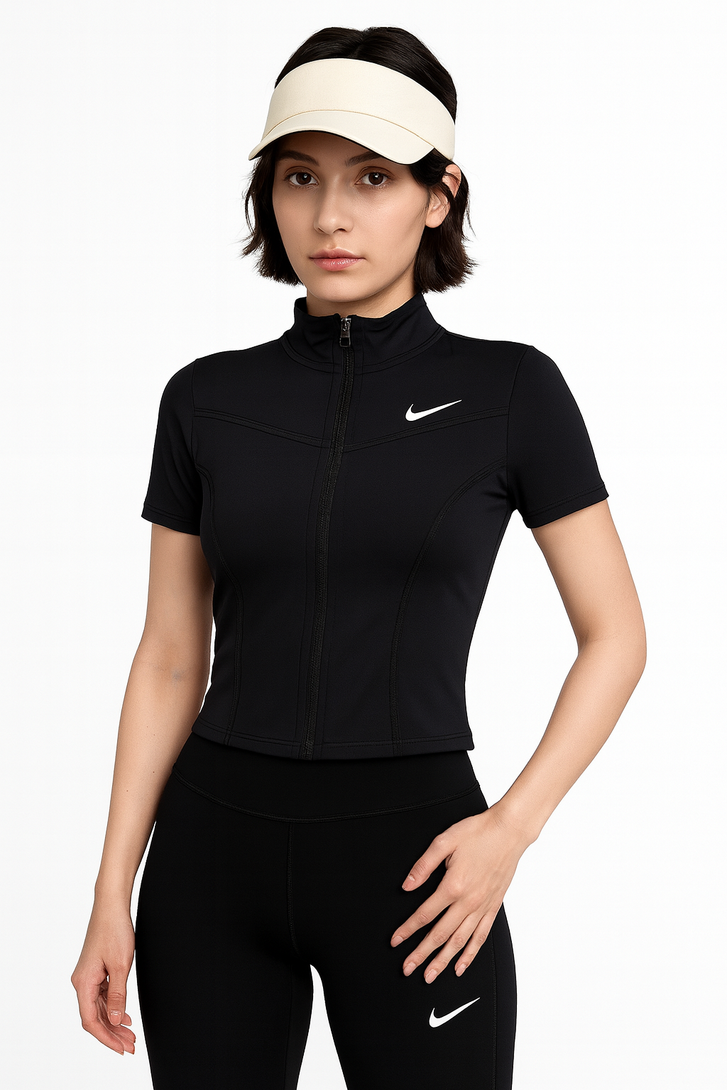 تشيرت سحاب كامل قصير