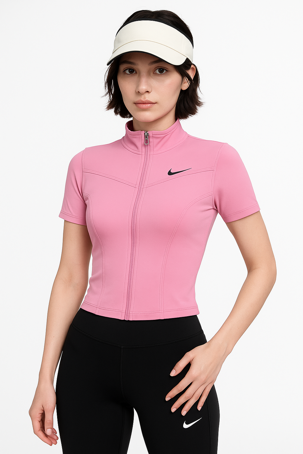 تشيرت سحاب كامل قصير