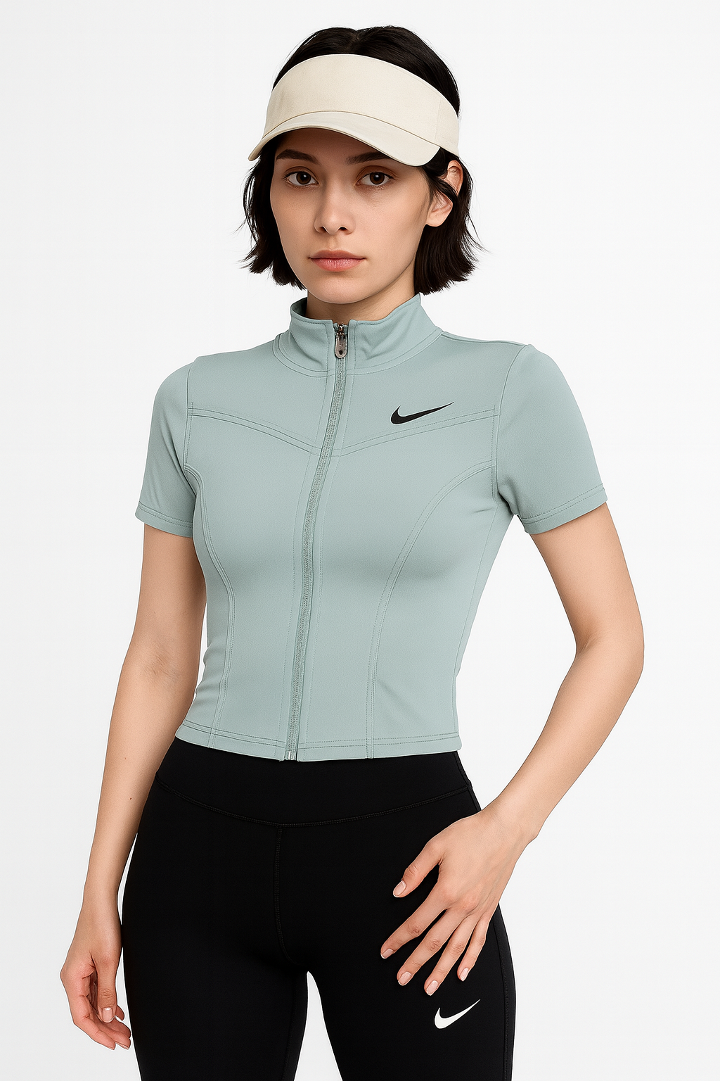 تشيرت سحاب كامل قصير