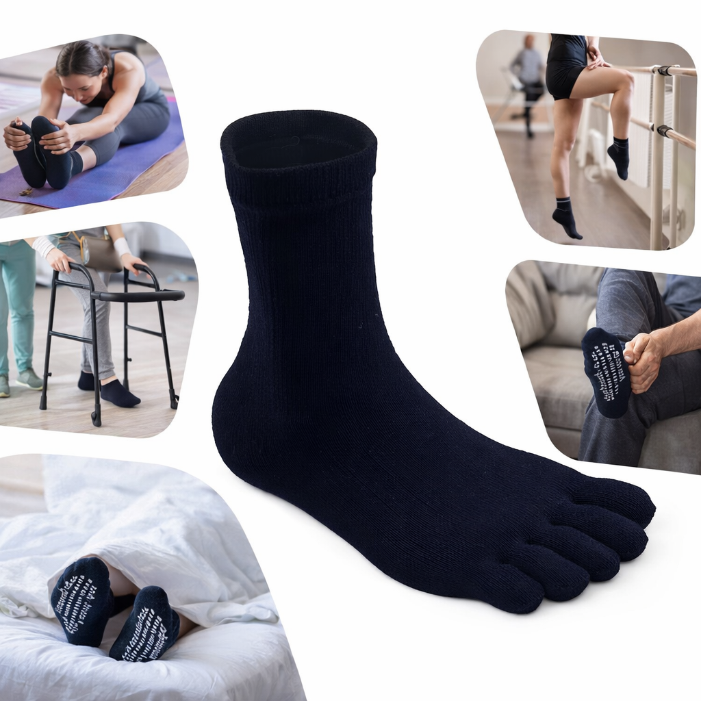 جوارب نسائية مانعة للانزلاق اصابع