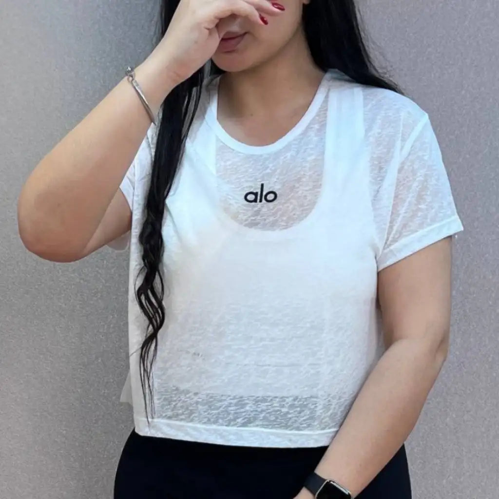 تشيرت نص ALO شفاف