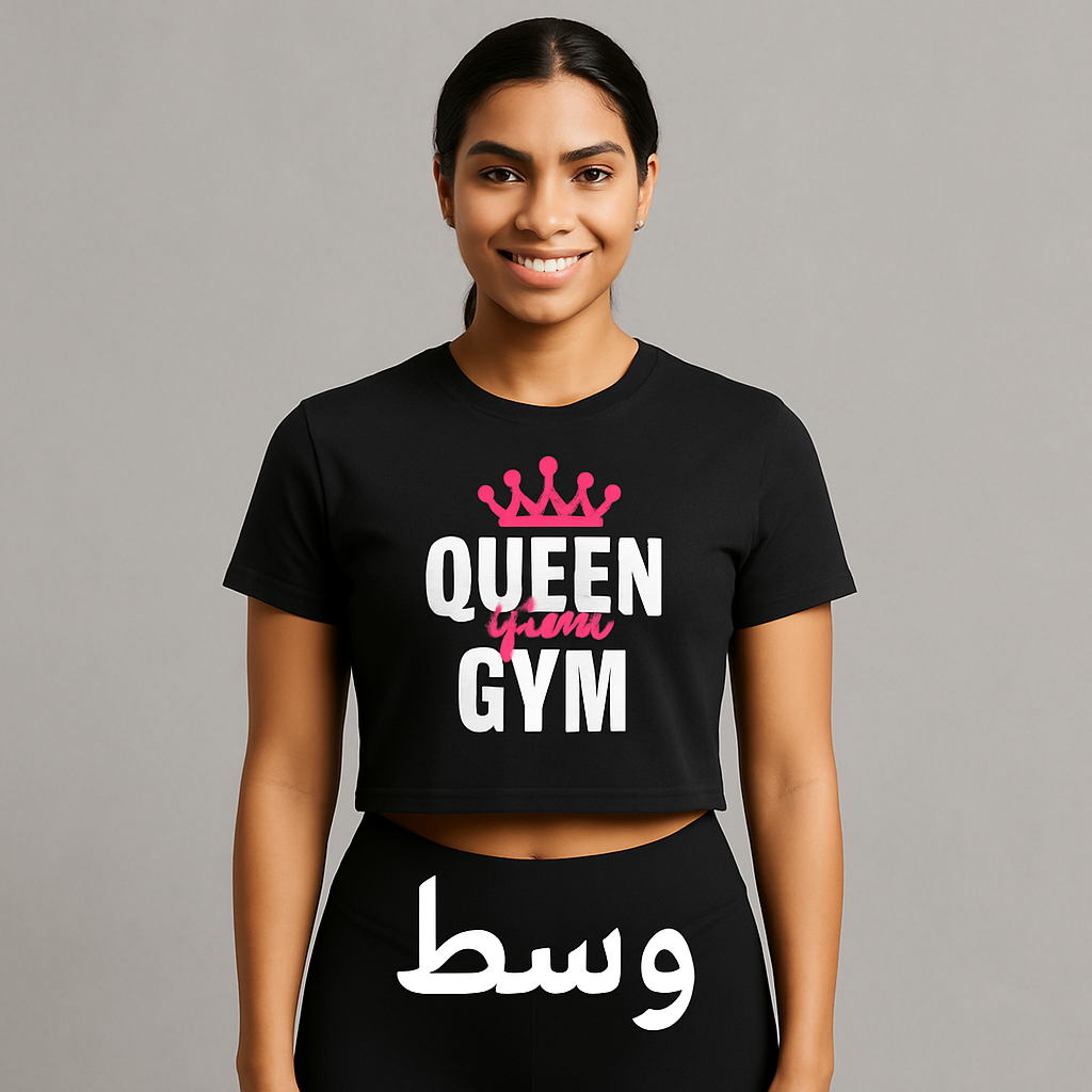 تشيرت قصير هاف نسائي قابل للطباعة