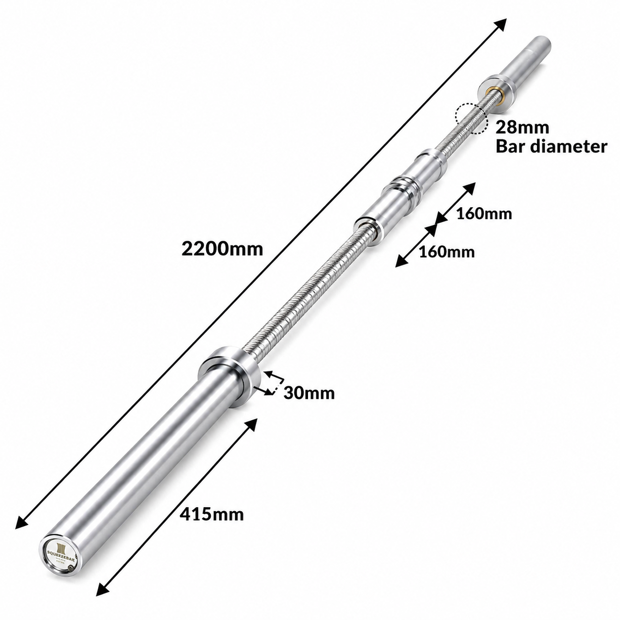 بار لف اولمبي - 220cm Olympic Barbell
