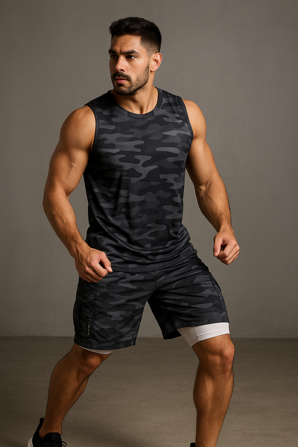 تراك عسكري شورت وكيمونه