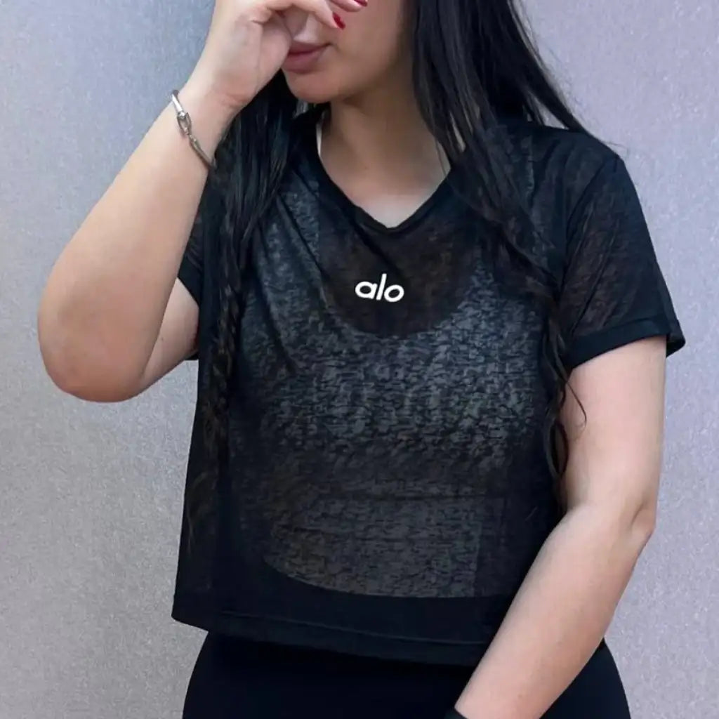 تشيرت نص ALO شفاف